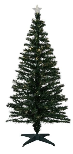 hOme 5ft White Lights Fibre Optic Christmas Tree - Green (9206111)