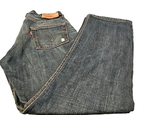 Levi's Vintage Mens Jeans W30 L30 Pleated Blue Pockets Zip Red Stitchings - Picture 1 of 15