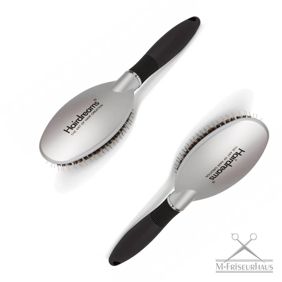HAIRDREAMS 2 Stück Bürste Flachbürste Oval S (klein) + Reisetasche NEUES MODELL - Bild 1 von 1