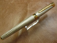 WATERMAN STERLING SILVER L'ETALON FOUNTAIN PEN BROAD NIB NICE CONDITION W/ BOX