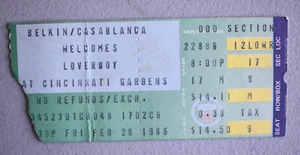 LOVERBOY Concert TICKET STUB ~ Feb 28 1986 Cincinnati Gardens Ohio - Picture 1 of 2