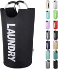 Large Laundry Basket, Tall Clothes Baskets and Foldable Bin, Fabric Hamper Bags