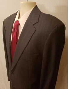 Tuta Brooks Brothers 346 elasticizzata grigio antracite gessato - taglia 42R - 37x31  - Foto 1 di 11