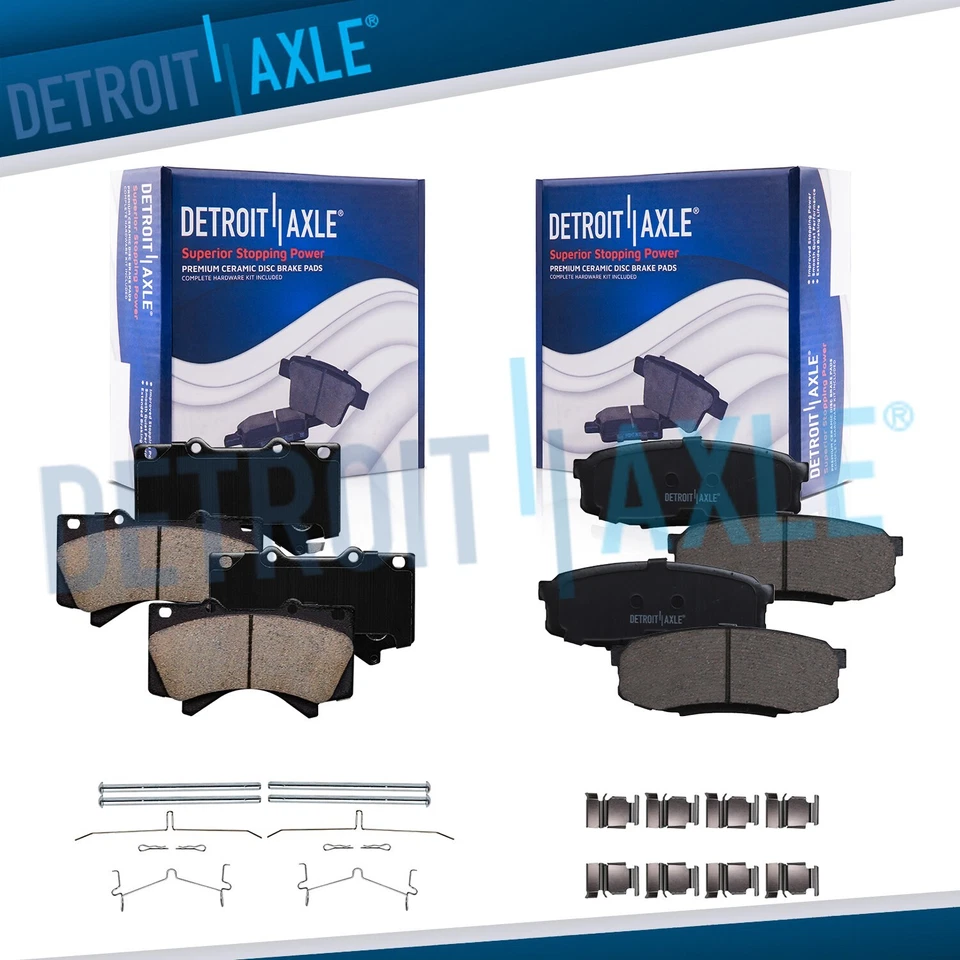 Front Rear Ceramic Brake Pads for 08-21 Toyota Tundra Sequoia Land Cruiser LX570 - Image 1 of 4