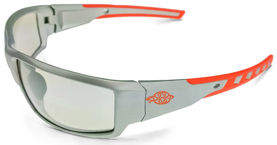 Crossfire Cumulus Safety Glasses with Silver Frame and Indoor/Outdoor Lens