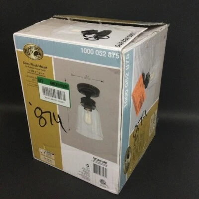 Hampton Bay-Montaje semi-al ras-Acabado bronce frotado-1000 052 875-Falta vidrio Foto 1 de 4