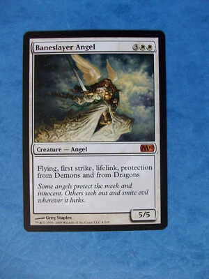 MTG Magic the Gathering BANESLAYER ANGEL M10 CORE SET 2010 NM (a) ACTUAL PICTURE - Image 1 of 2