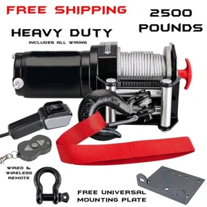 2500LB Pound WINCH KIT ATV QUAD HONDA FOREMAN TRX 500 TRX500FE TRX500FM TRX450 - Foto 1 di 1
