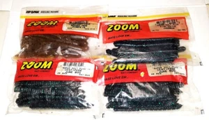 Zoom Soft Plastics 4 Packs - 1 Brush Hog, 1 Fish Doctor, 2 Centipede - New - Imagen 1 de 1
