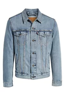 Levi's Men's Cotton Button Up Denim Jeans Trucker Jacket Light Blue 723340232 - Picture 1 of 5