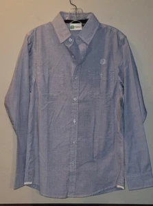 NWT  Greenhouse Blue Double Pocket L Sleeve Button Down Collared Shirt Men's Sm. - Picture 1 of 13