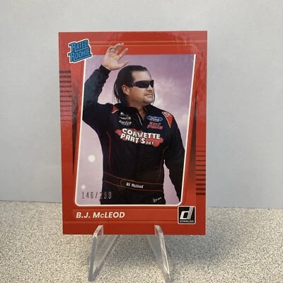 B.J. Mcleod 2022 Panini Donruss Racing NASCAR “Rated Rookie” Red 146/299 #26 - Image 1 of 3