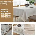 1x Flower Pattern Tablecloth Linen Cotton Table Cloth UK L4X6