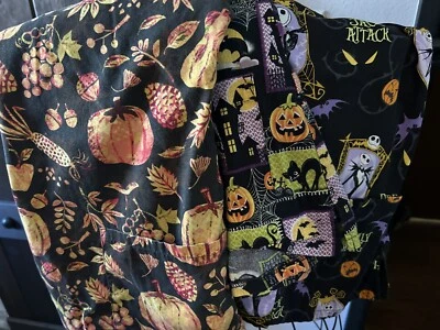 3 Fall/Halloween Medium Women's Scrub Tops - Image 1 of 4