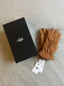 GUANTES UGG DE CUERO PARA HOMBRE DE 3 PUNTOS COLOR CASTAÑO TOSTADO NUEVO REGALO DE NAVIDAD Medianos - Imagen 1 de 2