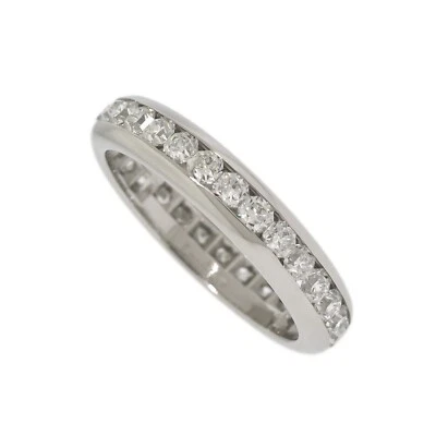 Tiffany & Co. Lucida 1.45ct Diamond Eternity Wedding Band Ring Size 6.5 Platinum - Image 1 of 4