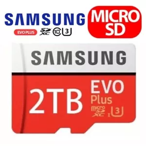 Samsung Evo Plus 2TB Micro SD Memory Card SDXC U3 4K HD TF Card Class 10 100MB/s - Picture 1 of 3