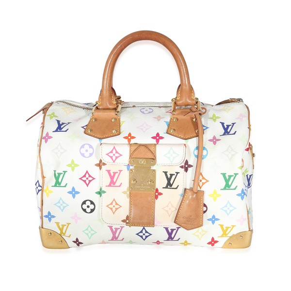 Louis Vuitton White Multicolore Canvas Speedy 30