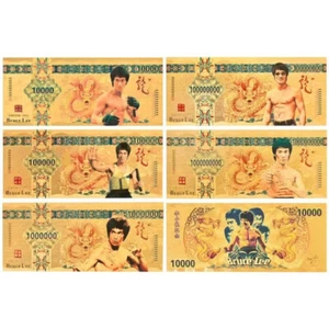 5 Stück 24k Gold Foil Plated Bruce Lee Gold Banknote - Bild 1 von 8