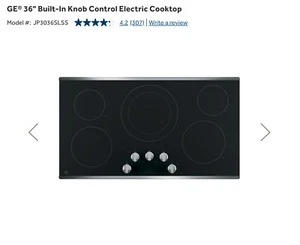 GE Profile 36" Electric Cooktop - Built In - Picture 1 of 9