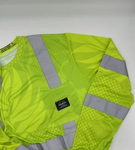 808 All Day Large Long sleeve Shirt Hi Viz Floral Reflective Neon - Picture 1 of 5
