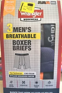 Slip boxer da uomo Wrangler confezione da 3 TRASPIRANTI nylon elasticizzati taglia 3X - Foto 1 di 2