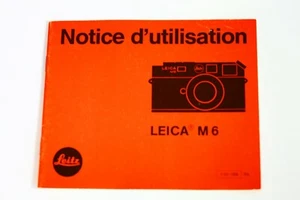 LEICA ORIGINAL M6 NOTICE D'UTILISATION INSTRUCTIONS MANUAL *IN FRENCH* - Picture 1 of 3