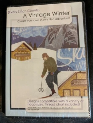 Every Stitch Counts - A Vintage Winter - CD Patterns - Includes Thread Chart NEW - Image 1 of 3