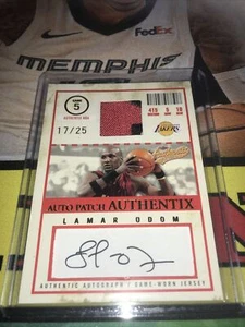 Fleer Auto Patch Authentix Lamar Odom Auto Relic SSP /25 Heat Lakers - Picture 1 of 1