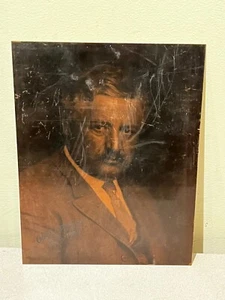 Antique 1920s Copper Printing Plate Photo WI Governor Emanuel Philipp 14" x 11" - Imagen 1 de 11