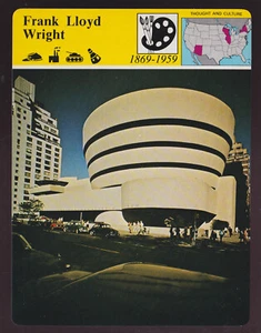 FRANK LLOYD WRIGHT Guggenheim Museum Foto Architekt 1979 STORY OF AMERICA KARTE - Bild 1 von 1