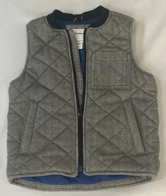 Chaleco acolchado sin mangas Old Navy para niños talla XS 5 forro azul Foto 1 de 4