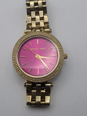 Michael Kors Darci Women MK-3444 Pink Dial Quartz Watch New Battery Working - Image 1 of 4