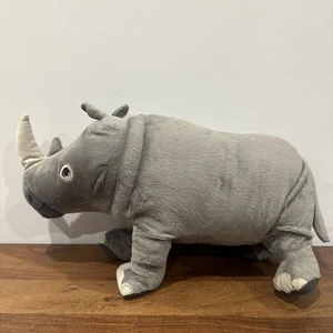 Ikea Onskad Rhino Rhinoceros Plush Stuffed Toy Embroidered 18 Inch - Imagen 1 de 24