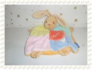 ㊴ - Doudou Plat Marionnette Lapin Tons Pastel Beige  Livre Gâteau Ballons  Kaloo - Imagen 1 de 5