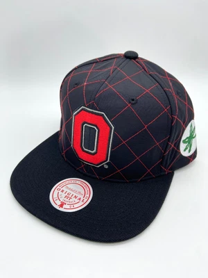 Ohio State Buckeyes Hat Mitchell & Ness Quilted Taslan Snapback Adjustable Cap - Image 1 of 4