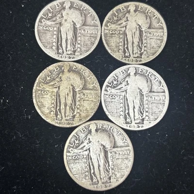 SASA (5) 1927 D Standing Liberty Quarter - Image 1 of 2