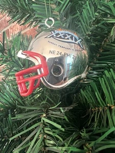 New England Patriots Super Bowl 39 Helm Weihnachtsschmuck! Unterstützt Bildung - Bild 1 von 6