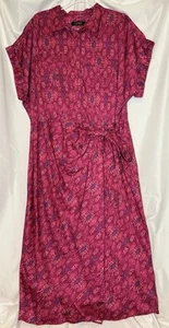 Robe taille cravate shantung imprimée géo Lauren Ralph Lauren 20 W plus - Photo 1/12