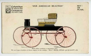Columbus OH Vehicle American Horse Wagons Rare Postcard - Bild 1 von 1