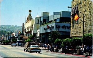 Postal De Colección Tijuana Street View Distrito Comercial Tiendas Baja California México - Imagen 1 de 2