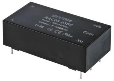 1 x Recom 6W Dual Output Embedded Switch Mode Power Supply SMPS, Â±600mA, Â±5V d - Image 1 of 2