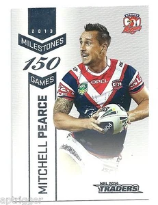 2014 NRL Traders Milestone (M14) Mitchell PEARCE Roosters - Picture 1 of 1