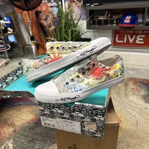 Ed Hardy Size 11 Slip On Canvas No Lace Skull Keisha 90s Vintage Y2K - Picture 1 of 12