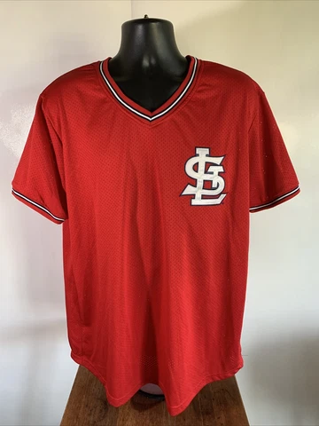 Vintage St. Louis Cardinals Red Pullover MLB Baseball Jersey Men Size XL 80's Cover