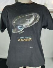 Vintage Star Trek Voyager T Shirt Stanley Desantis 1995 Tee Size XL USA
