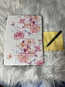 For iPad 10.9 2020 Cute Leather pink roses Magnetic Tablet Case Cover - Picture 1 of 7