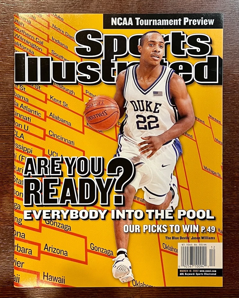 Спортивный иллюстрированный газетный киоск Jason Jay Williams 18 марта 2002 г. без этикетки Duke - Изображение 1 из 1