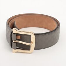 Gucci 281548 Micro Gucci Belt 80/32 Leather Gray Outlet Product