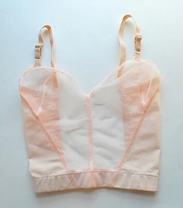 Rudi Gernreich for Exquisite Form No Back Bra 32 B Pink Long Line Vintage 60s - Picture 1 of 16